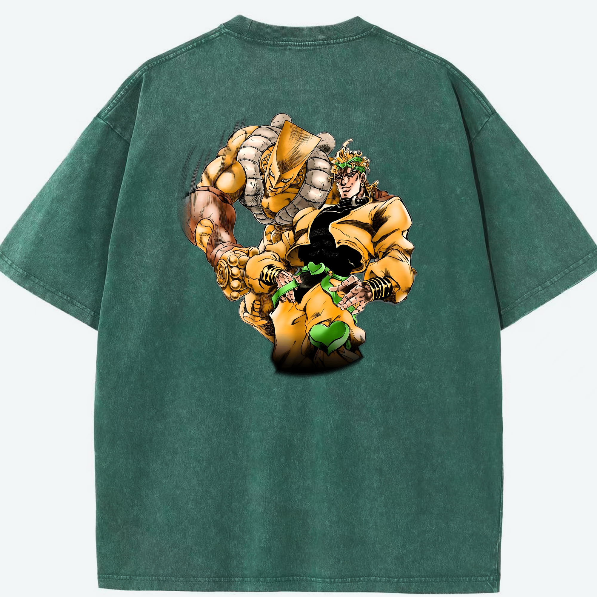 （画像用） ジョジョの奇妙な冒険 ディオ?ブランドー JoJo's Bizarre Adventure Dio Brando 綿100% ヴィンテージ風 半袖Tシャツ（背面プリント）